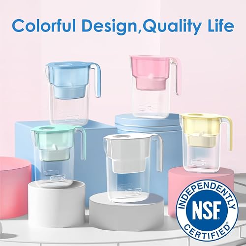 Waterdrop PT-05P Elfin Water Filter Jug 2.5L, NSF Certified, 3-Month, Pink - 9