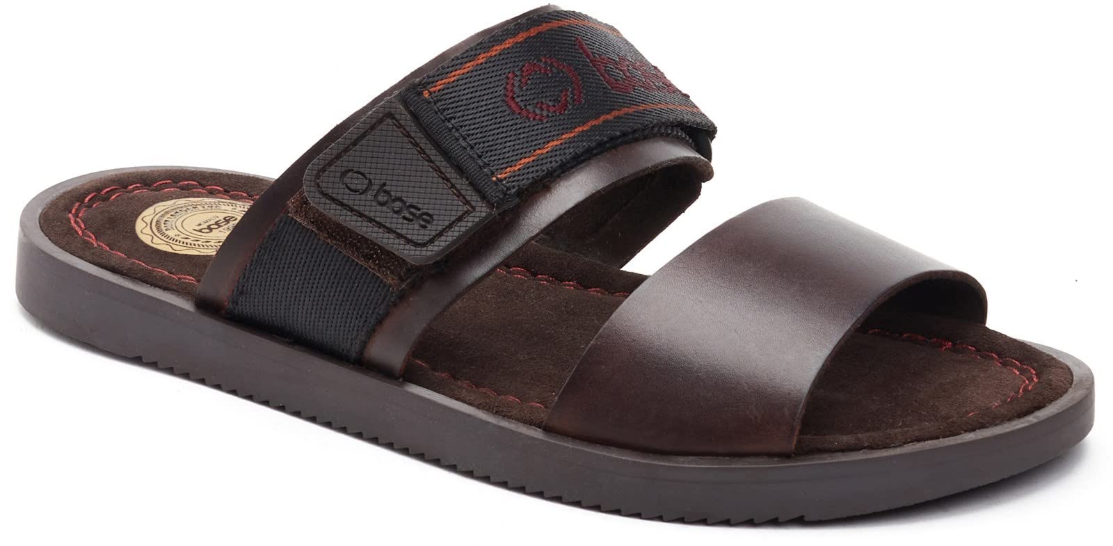 Base London TANGIER WAXY Brown Slide Uomo, Marrone, 44 EU