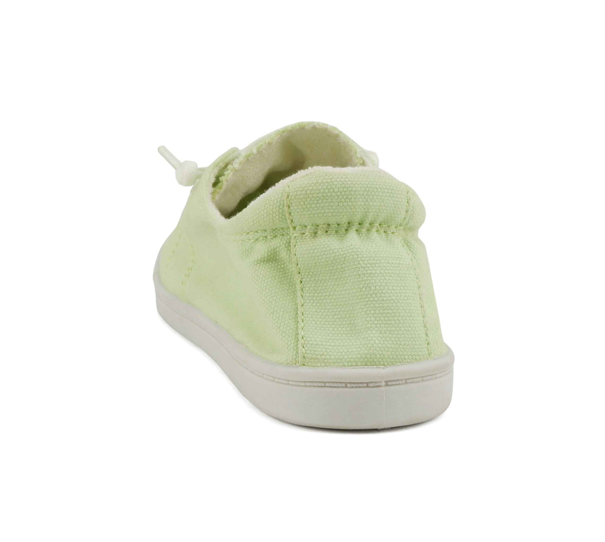 Soda Zapatos planos de las mujeres de la lona del lino del resbalón en las zapatillas de deporte del cordón hasta los holgazanes, Algodón menta, 36 EU