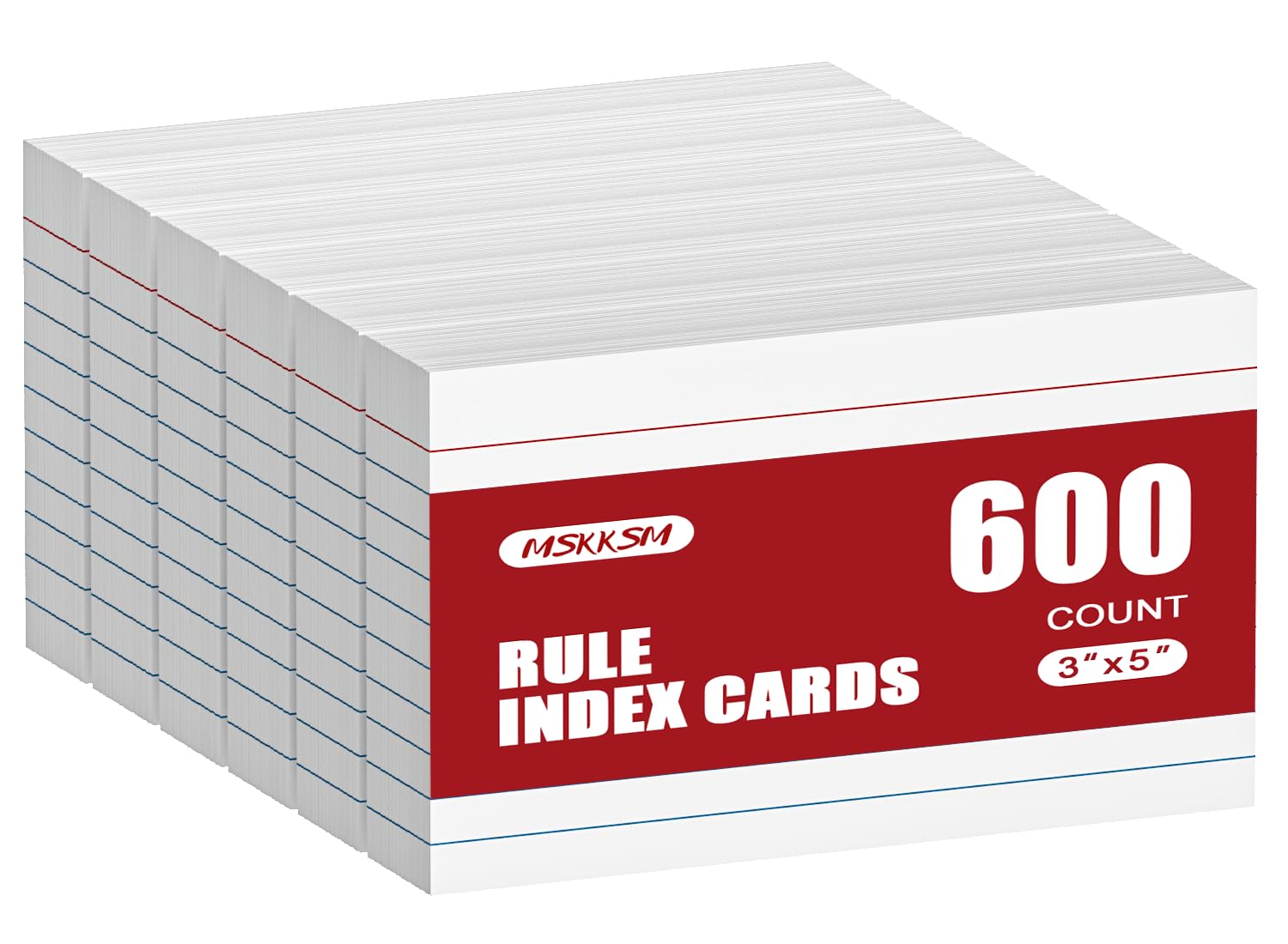 Tarjetas de índice de 3 x 5 pulgadas, paquete de 600 tarjetas de índice rayadas para estudio, tarjetas de notas de índice rayadas, tarjetas de notas de 3 x 5 pulgadas, tarjetas de índice pequeñas