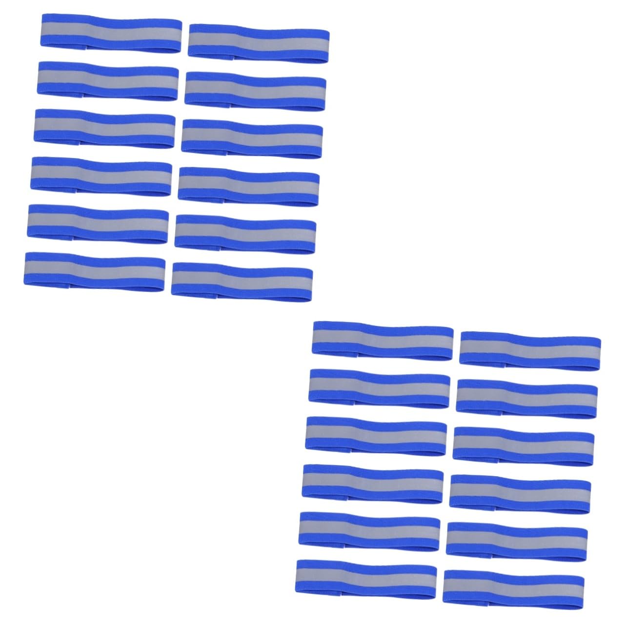 Toddmomy 24pièces Brassard Réfléchissant Luminous Arm Band Sécurité pour Nuit Course Cyclisme Et Jogging Accessoire Extérieur Visibilité Bleu