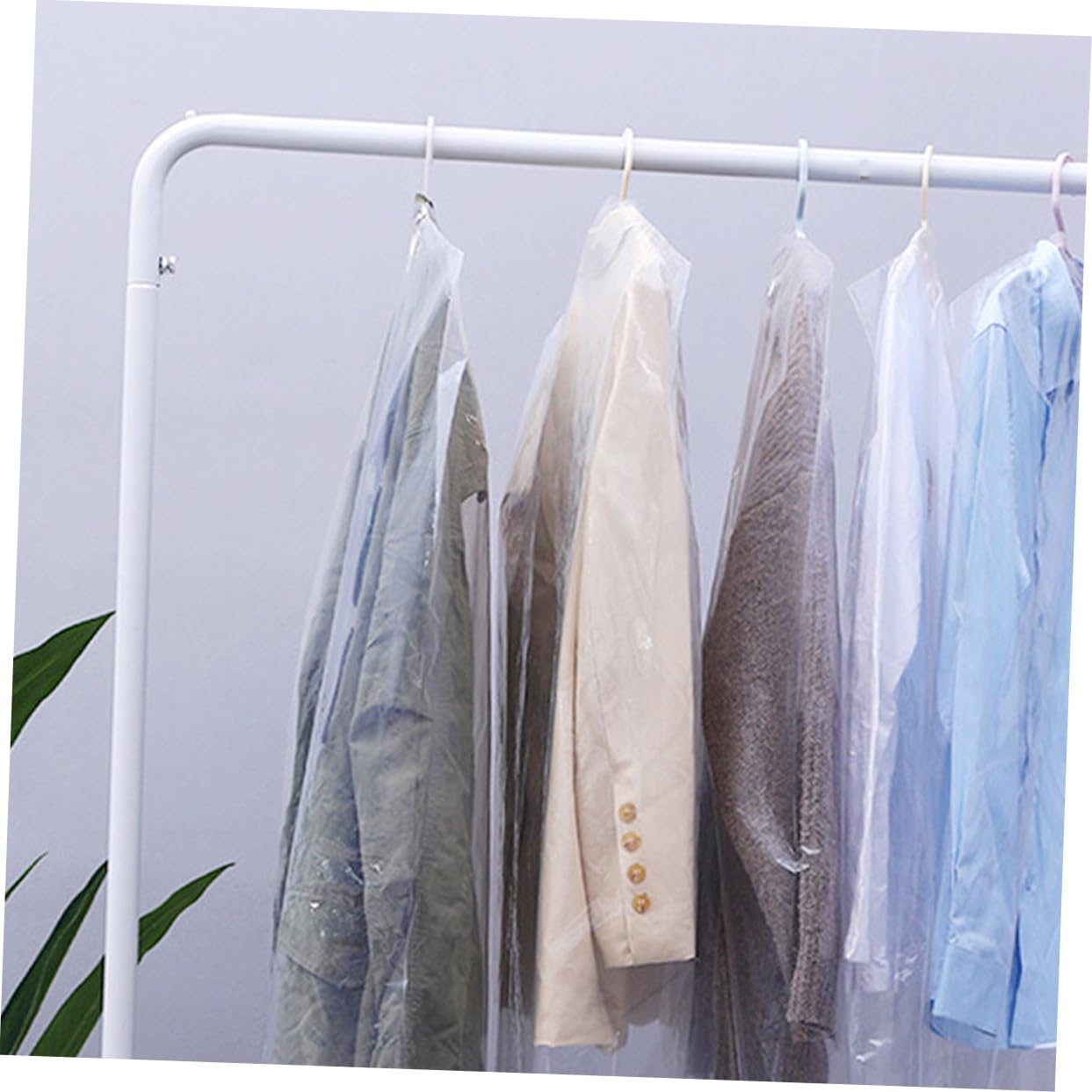 Garneck 50 Fundas Protectoras Para Ropa 60x150 Cm 2.2 Mils Bolsa Para Guardar Ropa Funda De Abrigo Transpirable Antipolvo Para Armario Uso Doméstico Pack De 50 Unidades