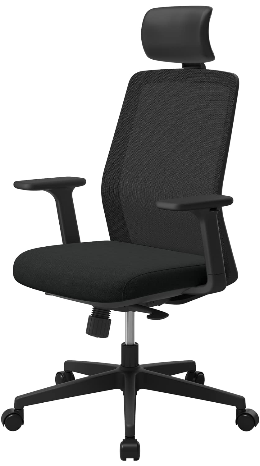 SIDIZ T40 SE Ergonomic Office Chair : Comfortable Home Office Chair for Light Users with Reclining Tilt Lock, Headrest, 3D Armrests, Mesh Back