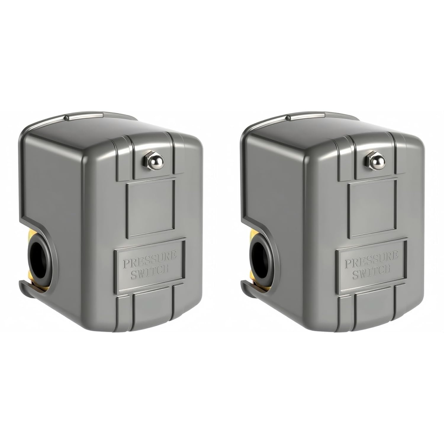 Water Well Pressure Control & Air-Pump Pressure Switch, 40-60 PSI, Adjustable Differential,1/4" Female NPT, Automatic (2 Pcs)