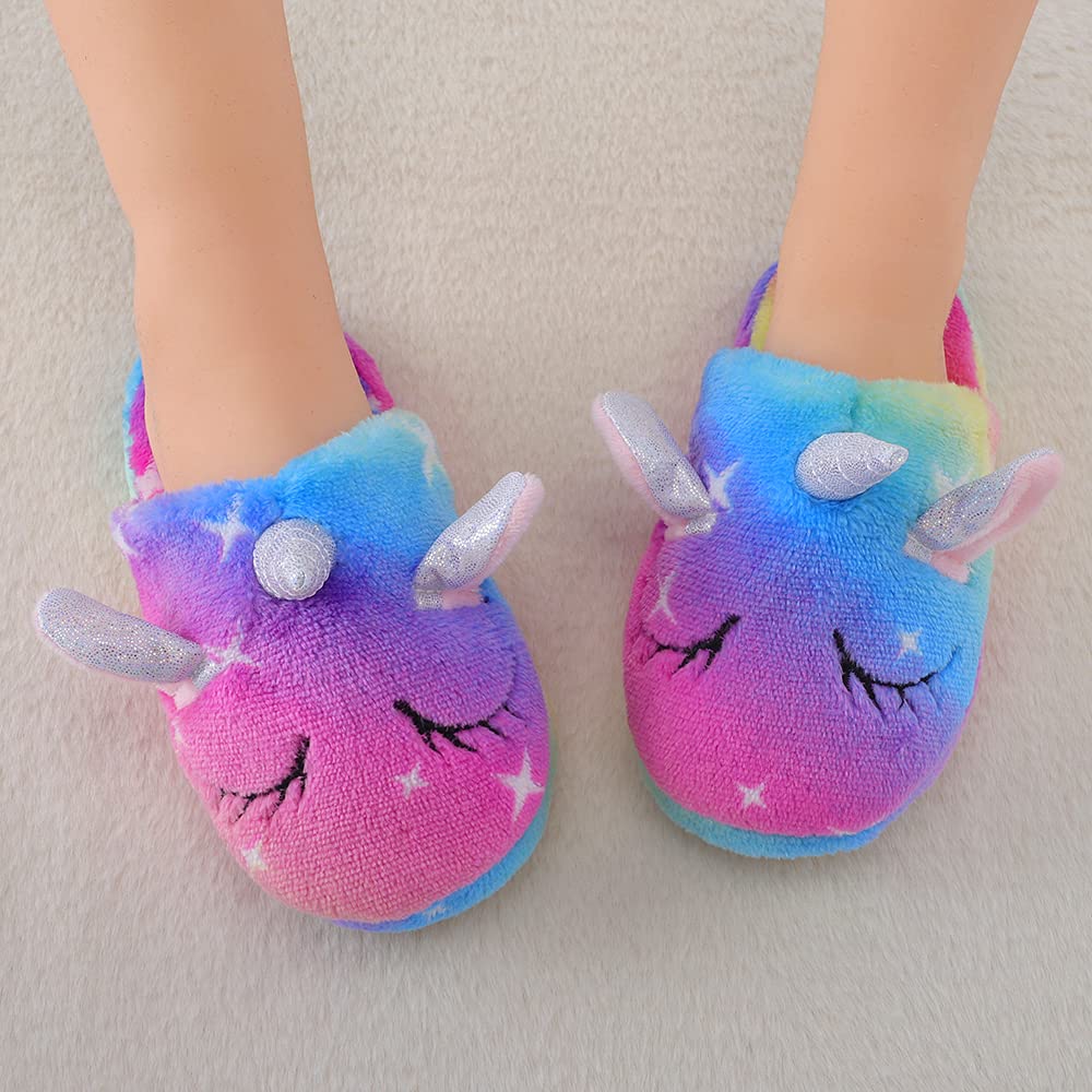 MASOCIO Chausson Enfant Fille Peluche Souple Mignonne Pantoufle Enfants Caoutchouc Antidérapantes
