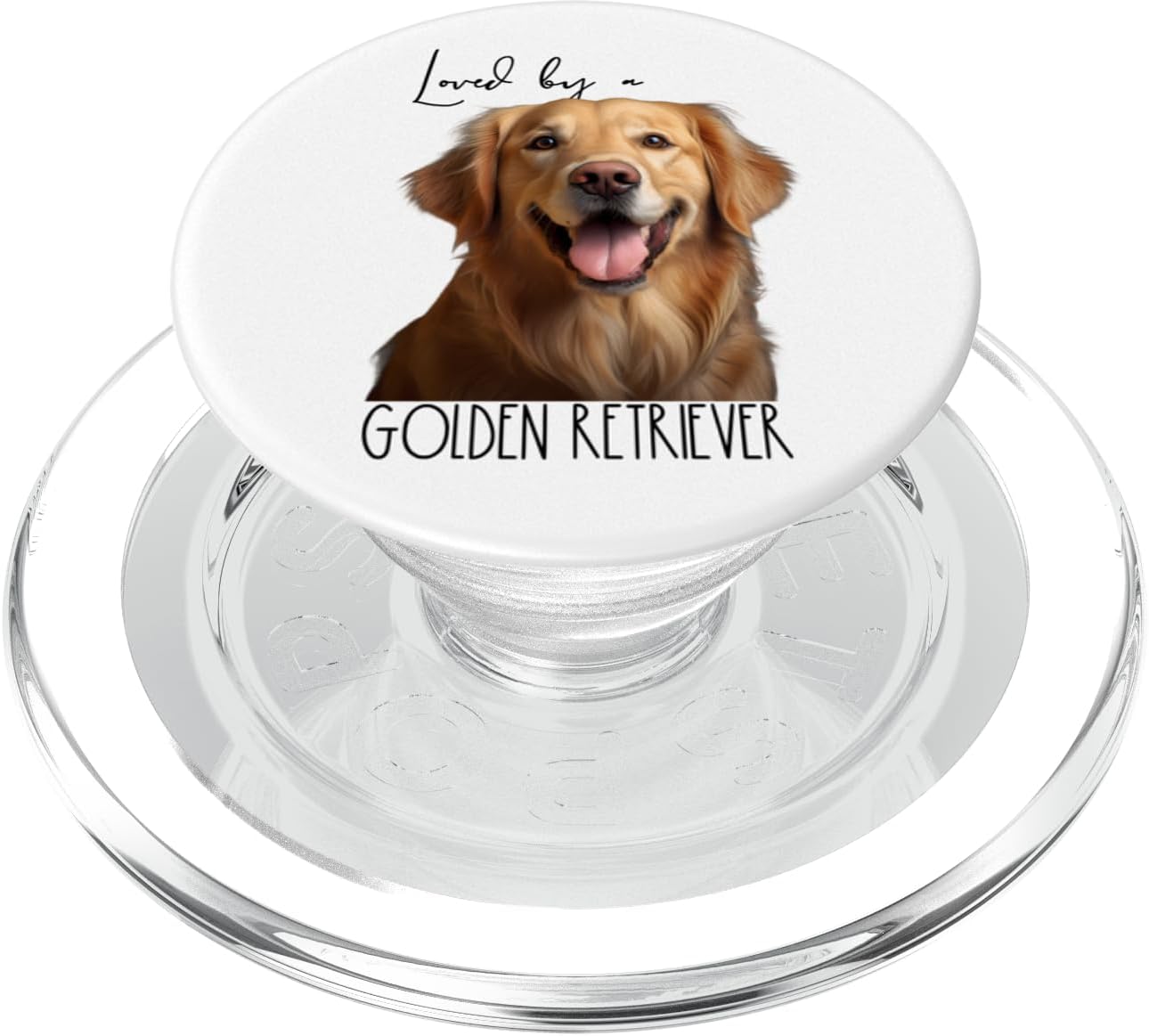 Loved By A Golden Retriever Dog Puppy Pet Lover PopSockets MagSafe PopGrip for iPhone