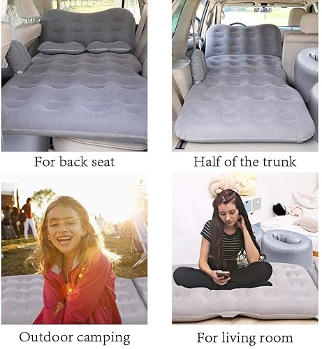 SAYGOGO Colchão de ar inflável para carro cama de viagem - Almofada de dormir espessa para carro com