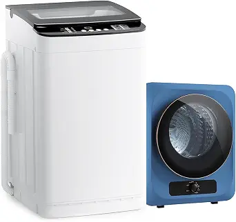 Auertech Portable Washer and Dryer Combo Set, 28 lbs Fully Automatic Washing Machine, 1.5 CuFt Portable Dryer for Apartment, RV, Dorm