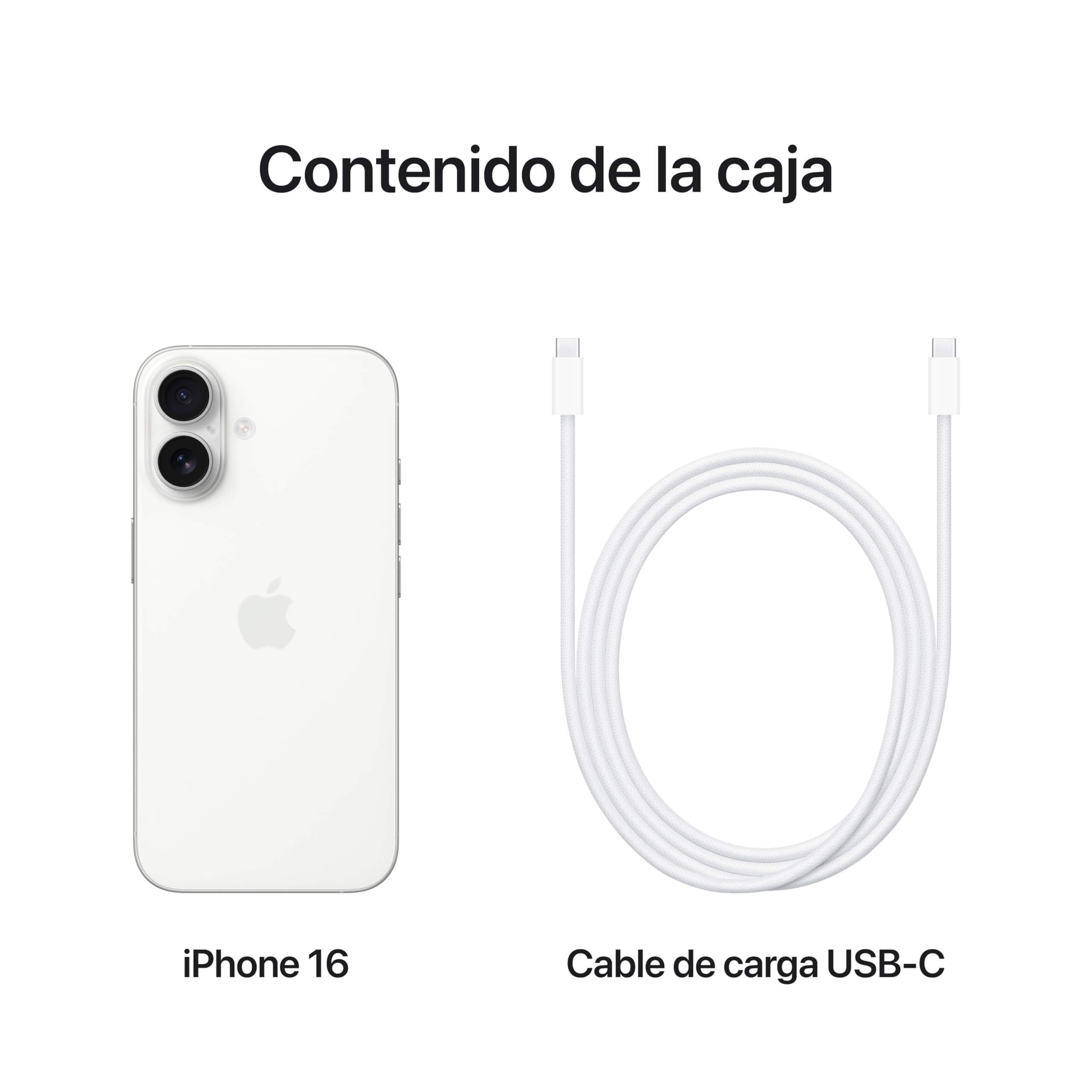 Apple iPhone 16 de 128 GB: Smartphone 5G con Control de Cámara, Chip A18 y un subidón en autonomía. Compatible con los AirPods; Blanco — view 6