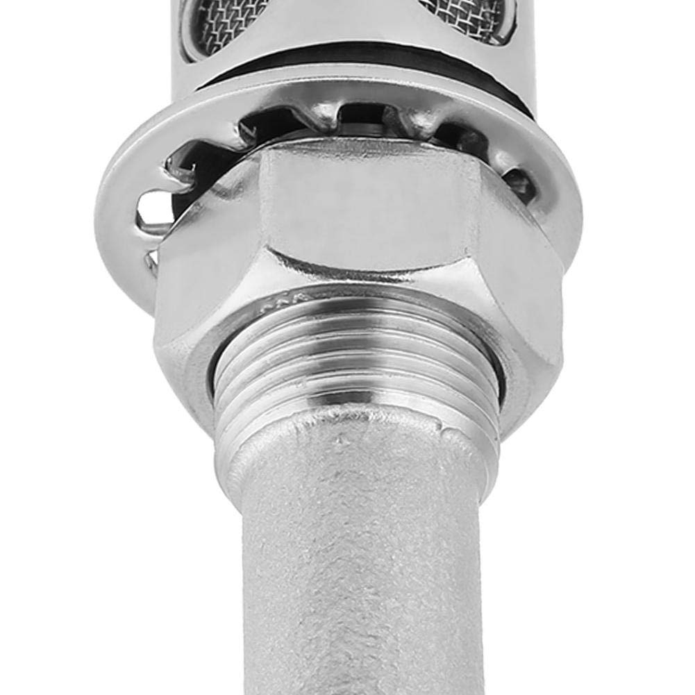 Boot Kraftstoffentlüftung, Edelstahl Marine Boot gerade Kraftstoff Gastank Entlüftung mit Montage Dichtung Hardware Fitting
