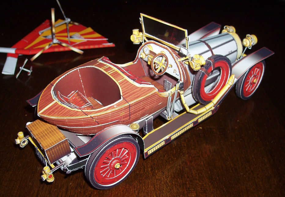 NZPOST 1968 Film Chitty Chitty Bang Bang Rodster GEN 11 Handcraft Paper Model Kit (Unassembled Kit)