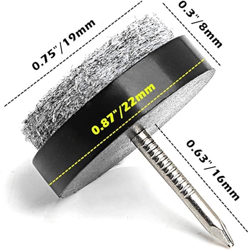 Miniatura 2 de Almohadillas de fieltro HuanX35para clavar de alta resistencia, para patas de mesa y sillas, protectores de madera para pisos, 40 unidades