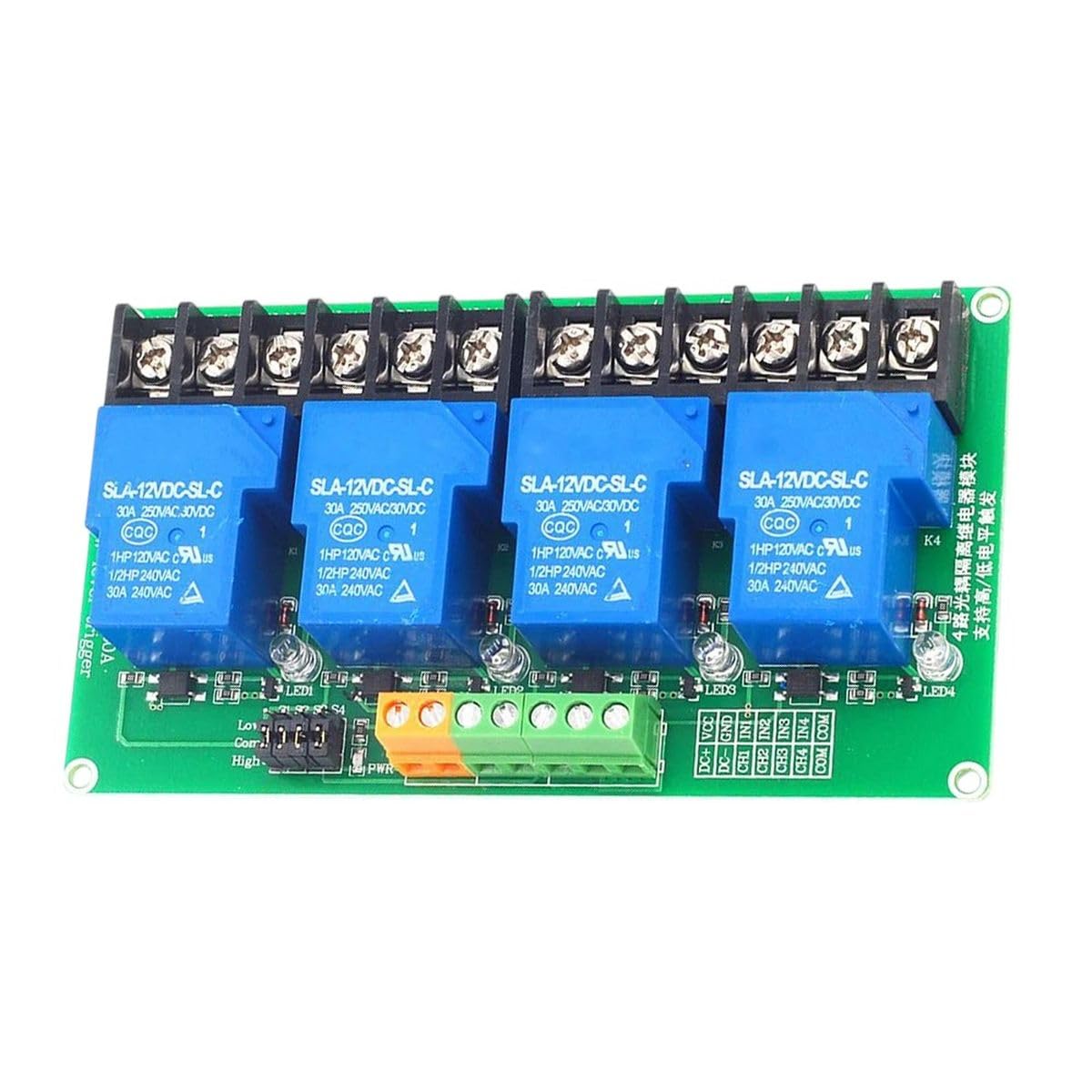 4 8 Channel Relay Module 30A with Optocoupler Isolation 5V 12V 24V Supports High and Low PLC Automation for Smart Homes New 2025 Arrival Reliable Electronic Component, Precision, Stable Performance