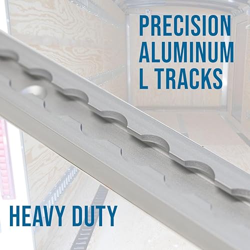 Miniatura 3 de Boxer Paquete de 2 pistas de aluminio en L de 2 pies  Sistema de amarre para remolque, furgonetas, camiones, motocicletas, ATV, UTV  L Track estilo