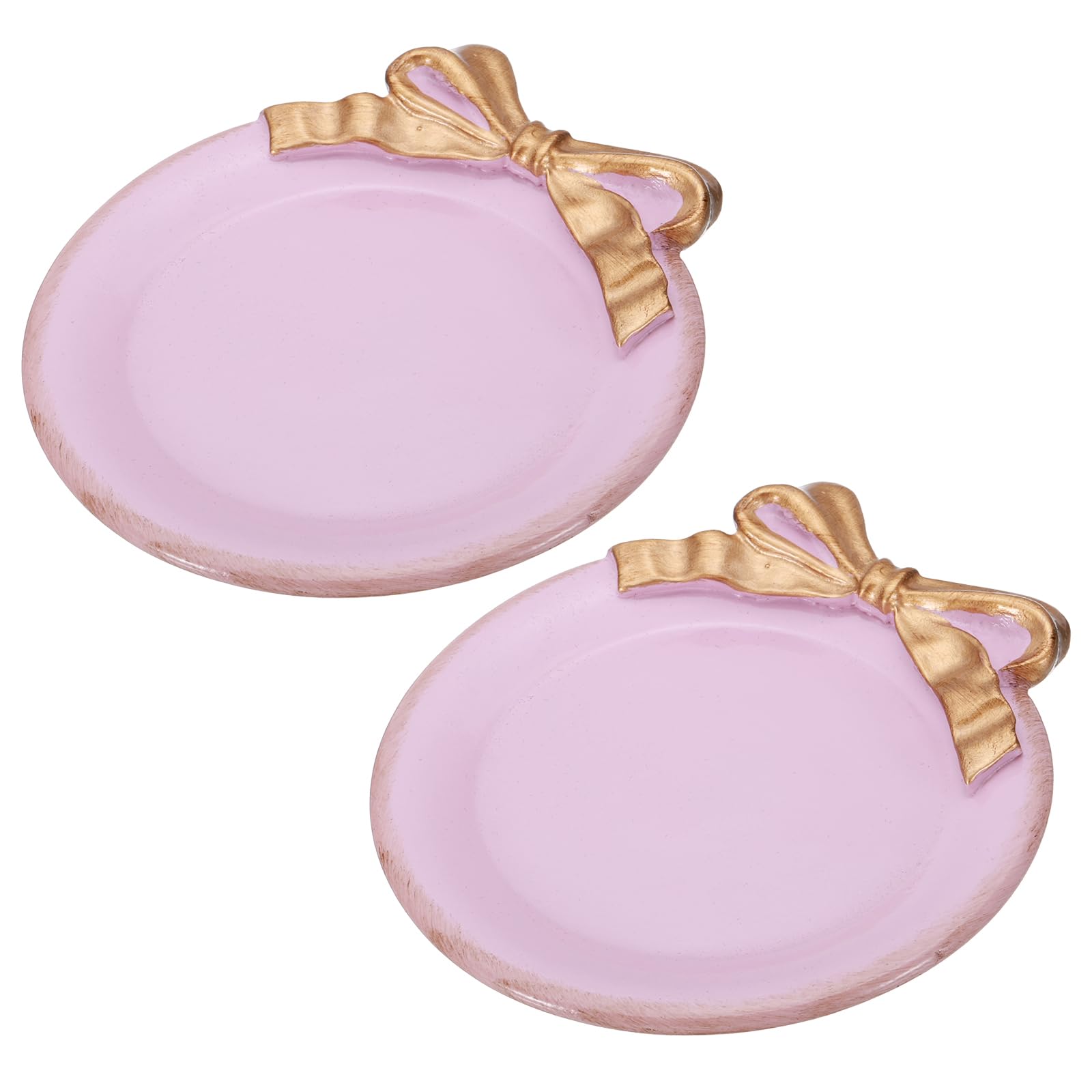 Bandeja de toallas morada para baño y organizador de resina redondo retro, 2 uds