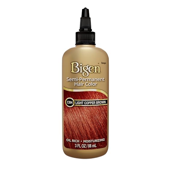 CB4 light Copper Brown Bigen Semi Permanent Hair Color (3 Pack)