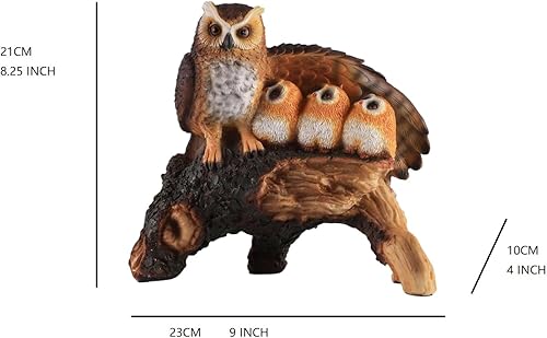 Miniatura 3 de Estatua solar de búho de jardín, escultura de resina con luz LED, bonito búho para patio, patio delantero, adornos de césped, regalos para mamá,