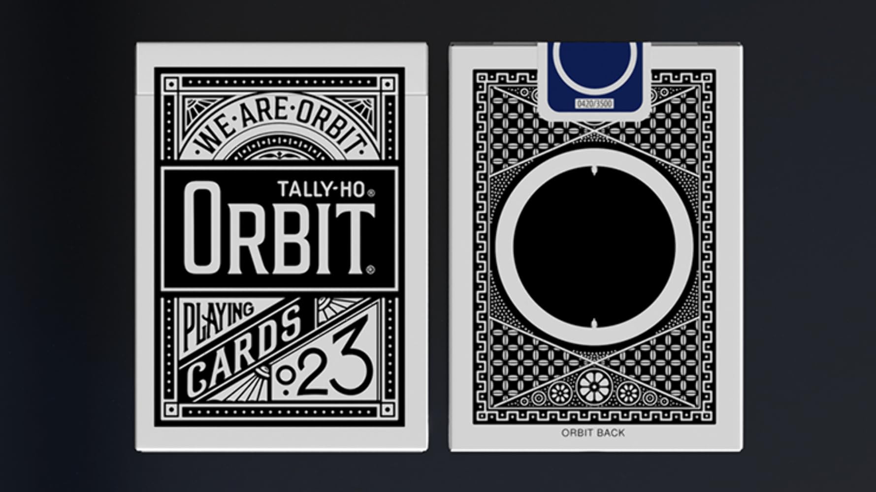 Murphy's Magic Supplies, Inc. Orbit Tally Ho Circle Back (Black) Playing Cards