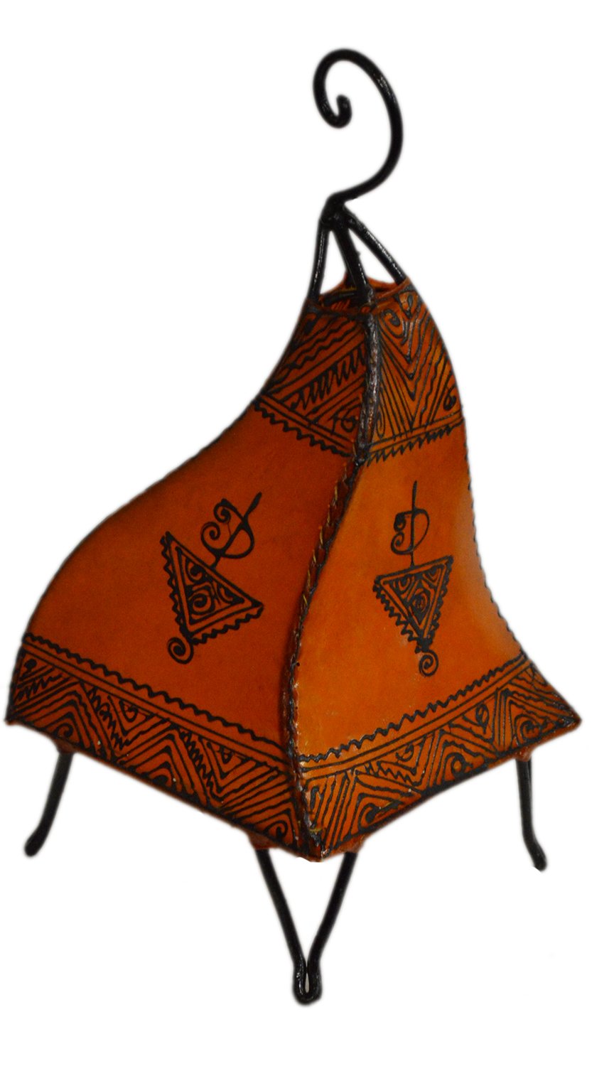 Henna Lamps & Sconces Moroccan Hand Made Leather lamp Henna Tattoo African Orange