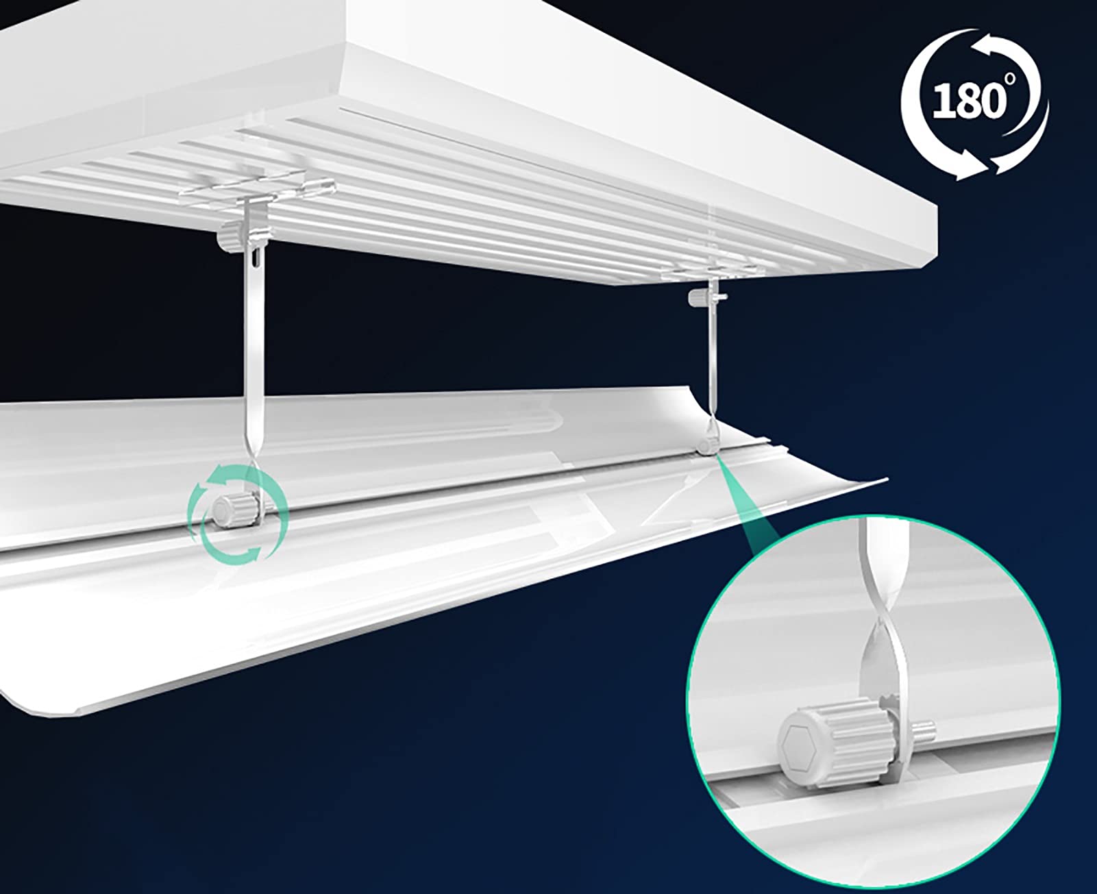 Déflecteur D'Air Pour Climatisation - Guide Vent Perforé ABS 90x27 Cm, Réglable 180°, Maison/Bureau - 7