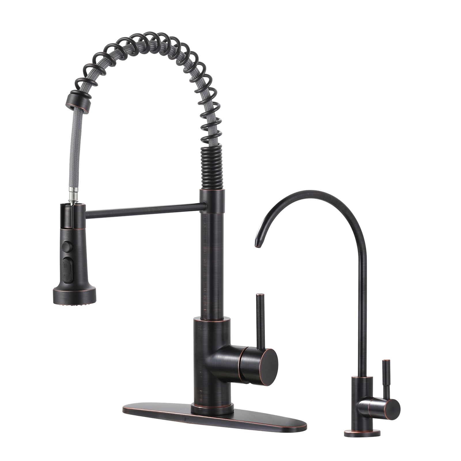 Robinet de cuisine avec filtre à eau pure et douchette rétractable haute pression