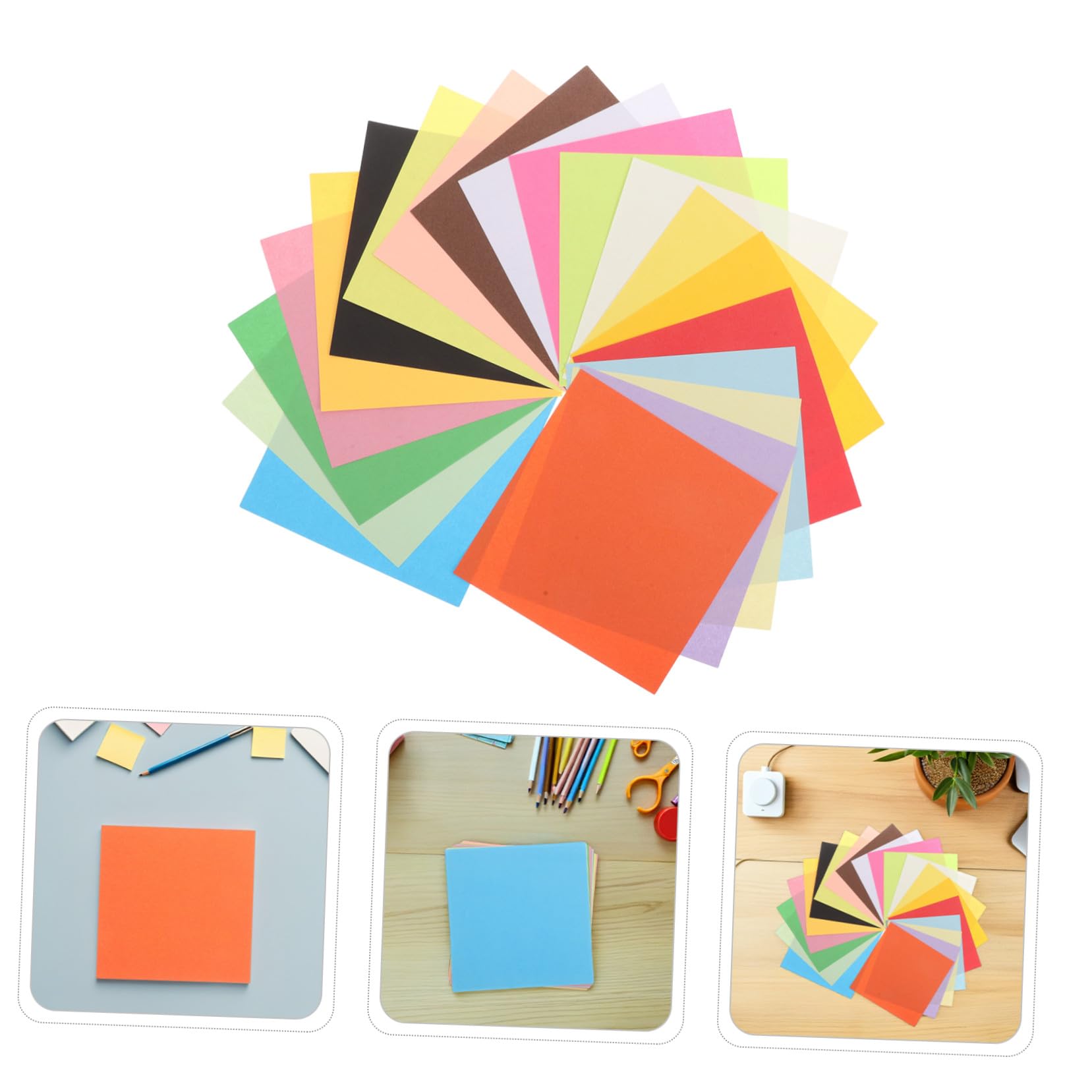 Gatuida 600 Stücke Origami Papier Farben Doppelseitig Farbiges Bastelpapier für DIY Kunsthandwerk Bastelprojekte Schule und Festivaldekoration Reißfest und Einfach zu Falten