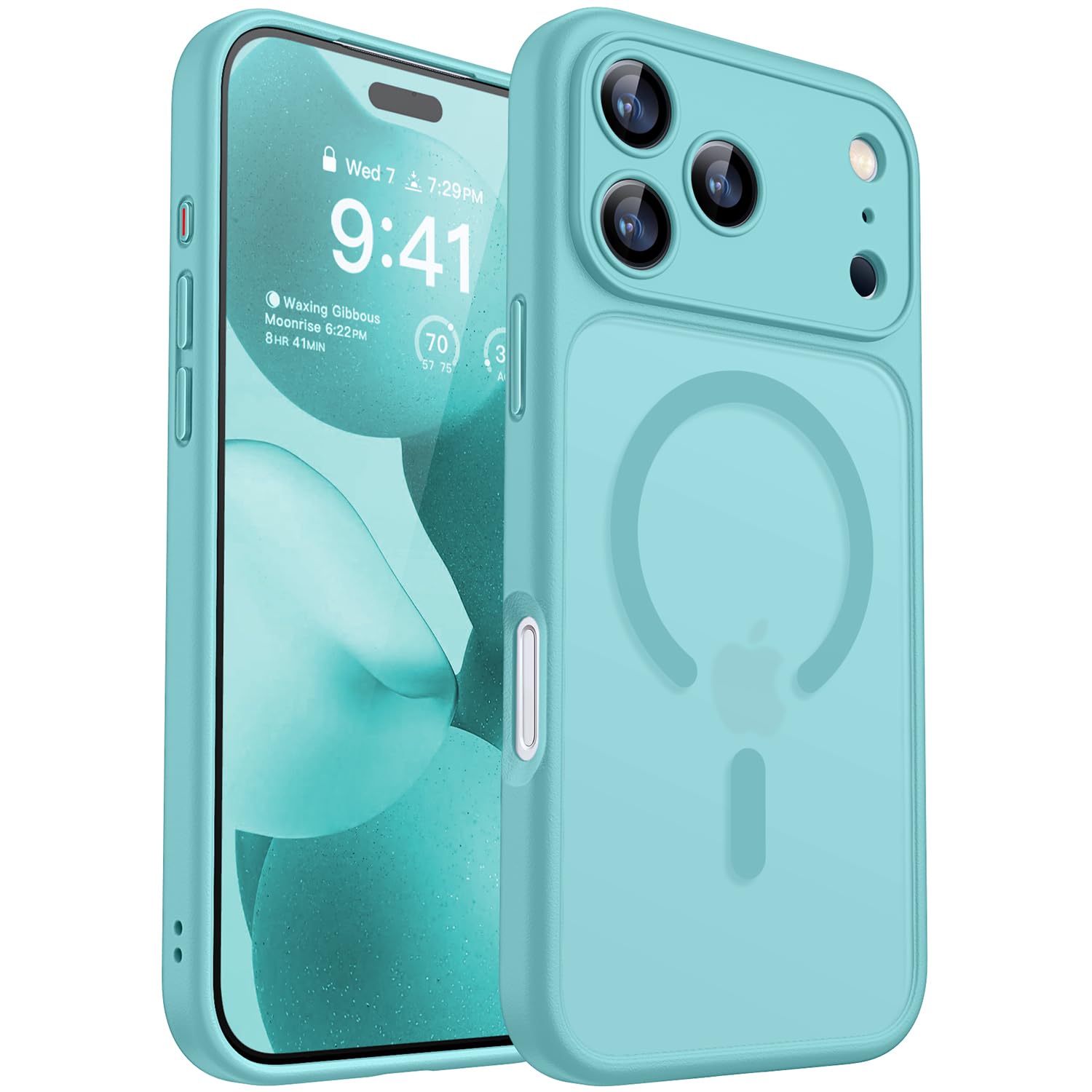CANSHN Magnetic Shockproof for iPhone 17 Pro Max Case, Teal