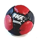Zeekio -The Rage- 14 Panel Genuine Leather Footbag - Black and Red Hacky Sack