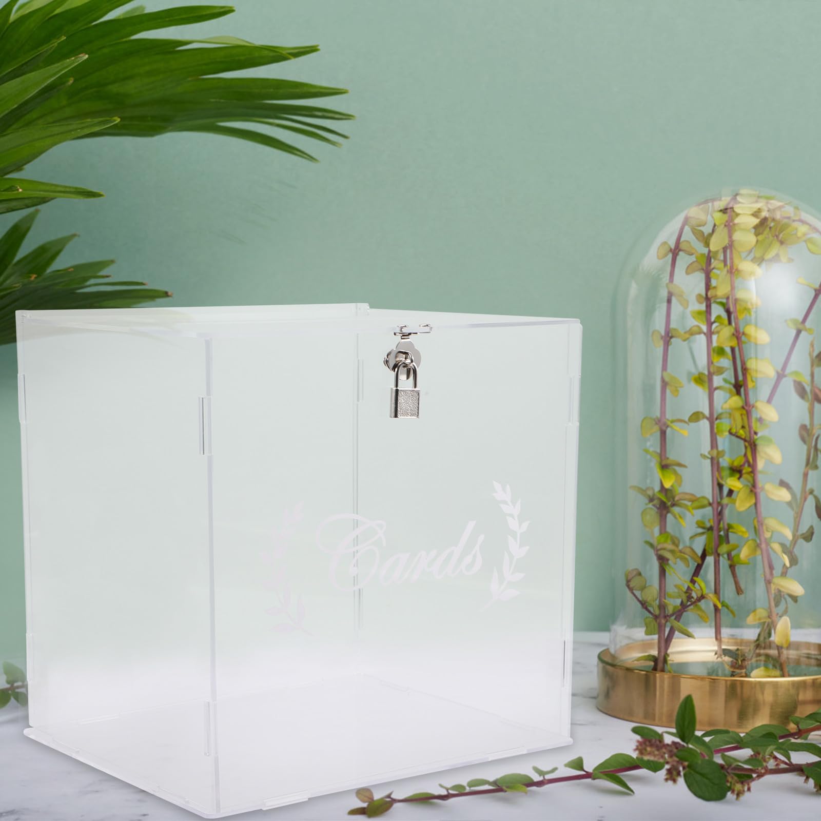 Acryl Hochzeitskartenbox mit Sichtbarem Design für Empfangskarten | Dekorative Kartenaufbewahrung, Geeignet für Hochzeit und Geburtstag, Klare Optik, Attraktive Party Requisite
