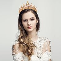 Vista 4 de Kamirola - Corona de reina y tiaras corona de princesa para mujeres y niñas, diademas de cristal para novia, princesa para bodas y fiestas (01)