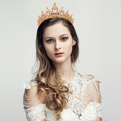 Miniatura 216 de Kamirola - Corona de reina y tiaras corona de princesa para mujeres y niñas, diademas de cristal para novia, princesa para bodas y fiestas (01)
