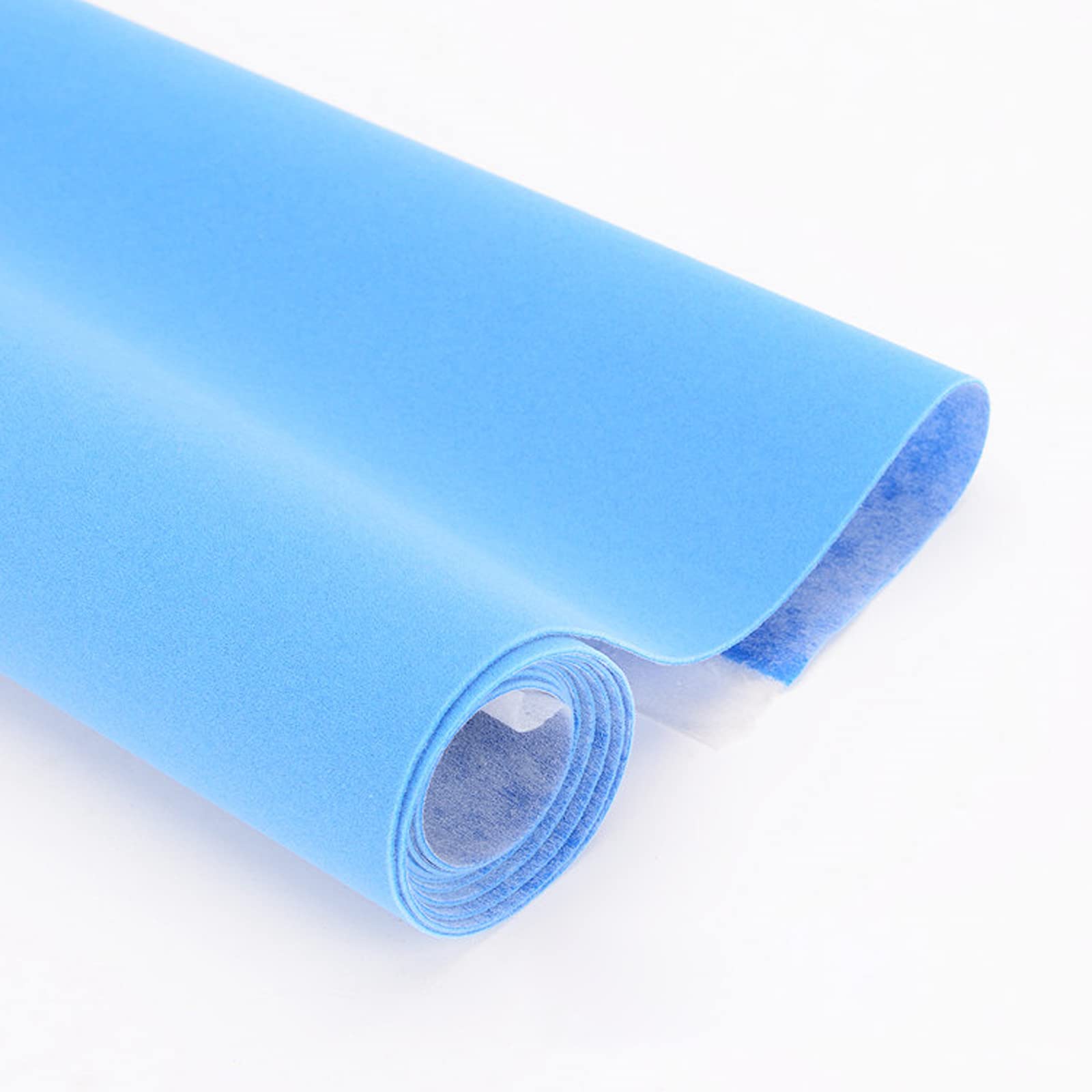 Samoprzylepna aksamitna wyściółka aksamitna, Samoprzylepna tkanina filcowa z aksamitu, szerokość 1,48 m, wielokolorowa, wiele rozmiarów(Sky Blue,1.48 * 2m)