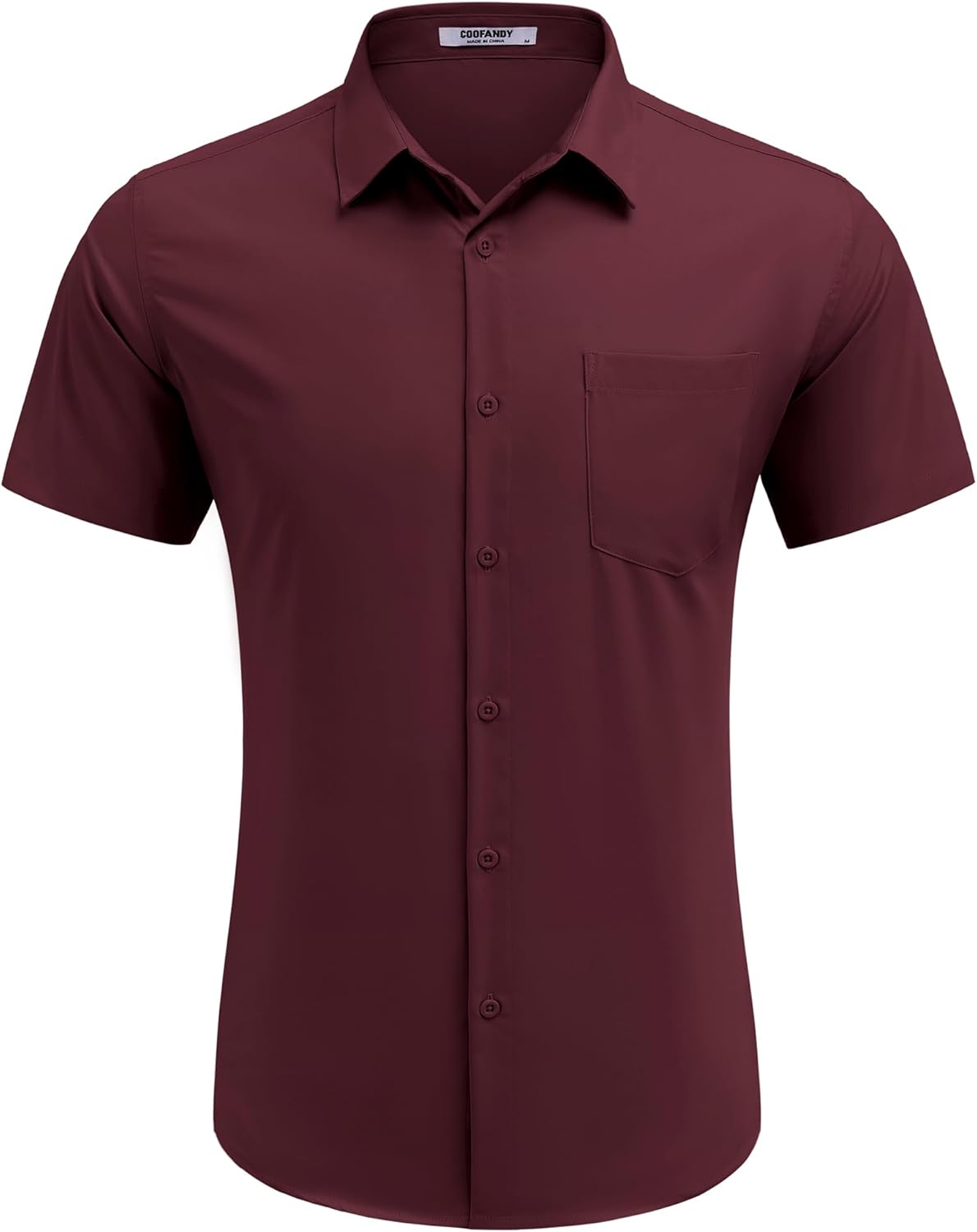 COOFANDY Men's Short Sleeve Casual Button Down Shirt Business Untucked Dress Shirts with Pocket - Image 4