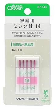 家庭用ミシン Amazon | Clover 家庭用ミシン針 14 普通~厚い生地用 5本入り 37