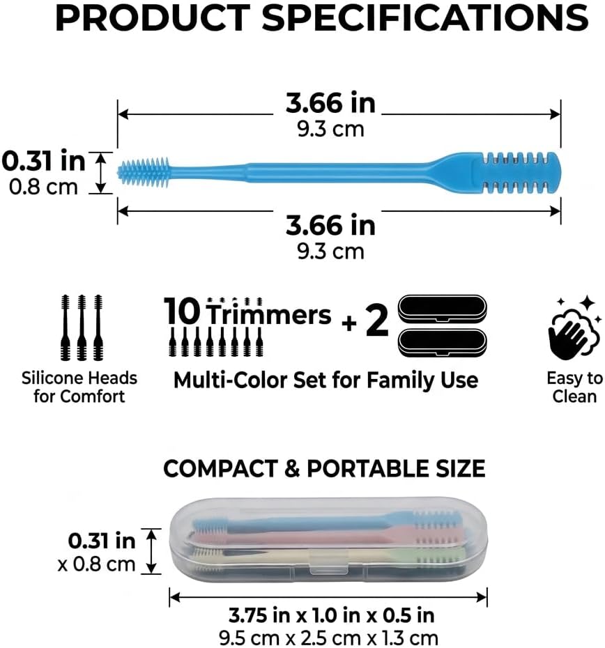 10PCS Nasal Hair Cutter 2-in-1 for Men and Women