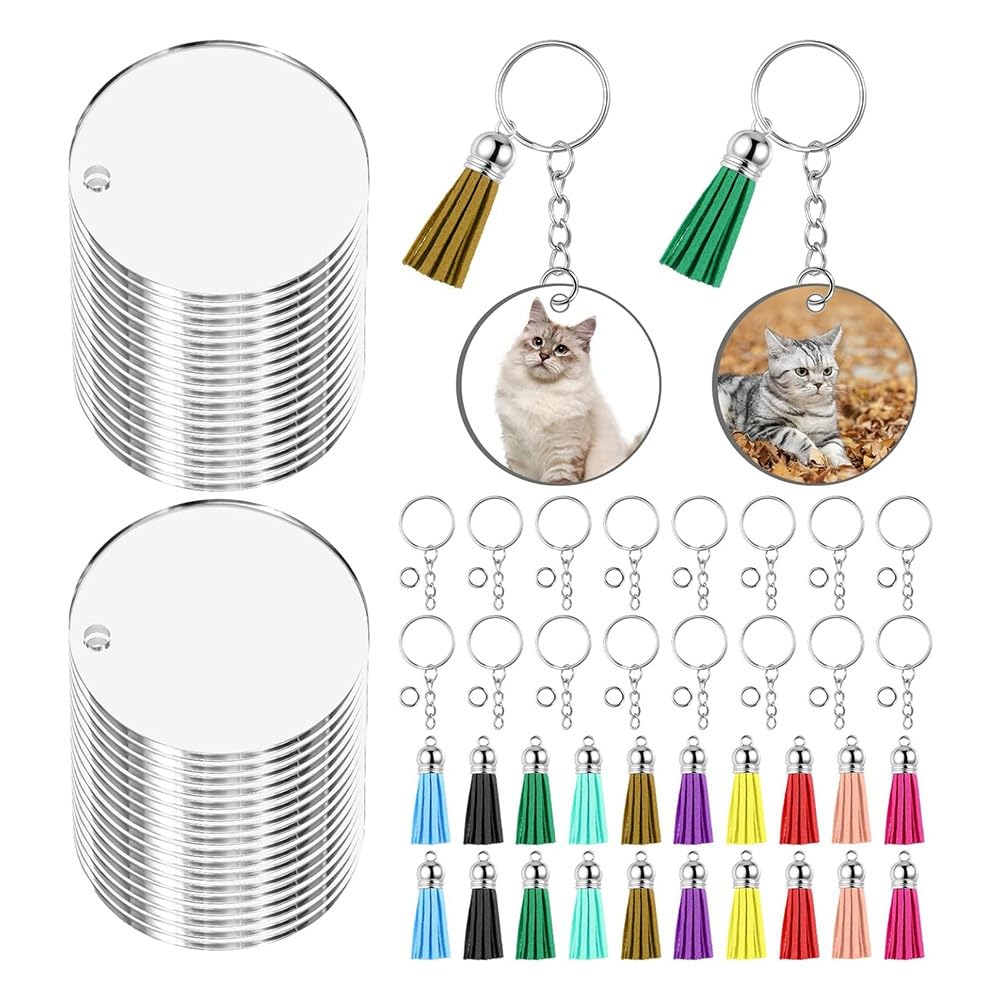 Acrylique pour porte-clés transparent haut de gamme : Set de 320 pièces