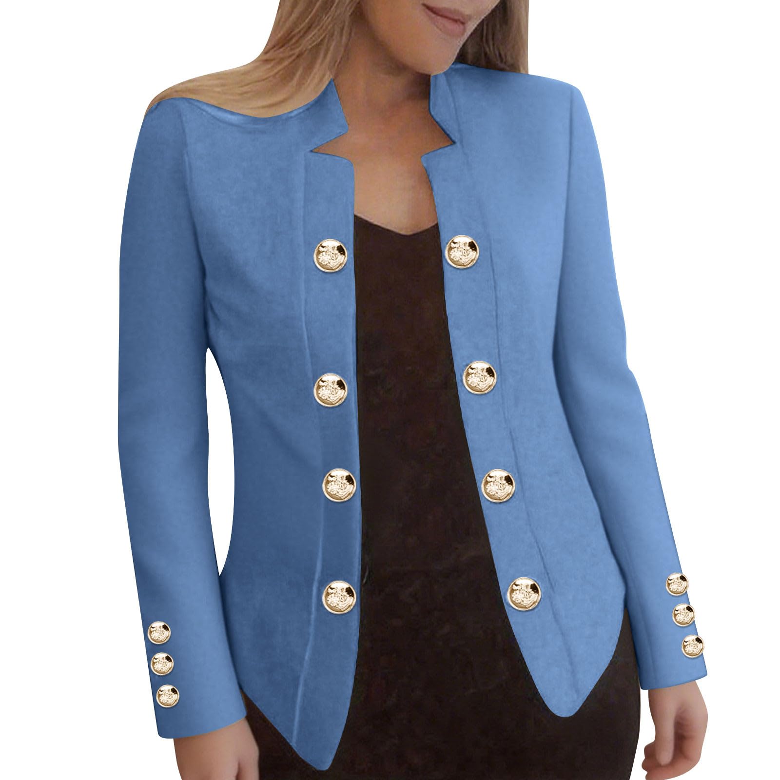 Womens Casual Open Front Blazers Evening Party Long Sleeve Business Office Work Dressy Lightweight Blazer Jackets