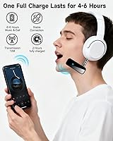Vista 9 de Adaptador de transmisor de audio inalámbrico Bluetooth para AirPods/auriculares, adaptador auxiliar Bluetooth 5.0 para auto/estéreo doméstico