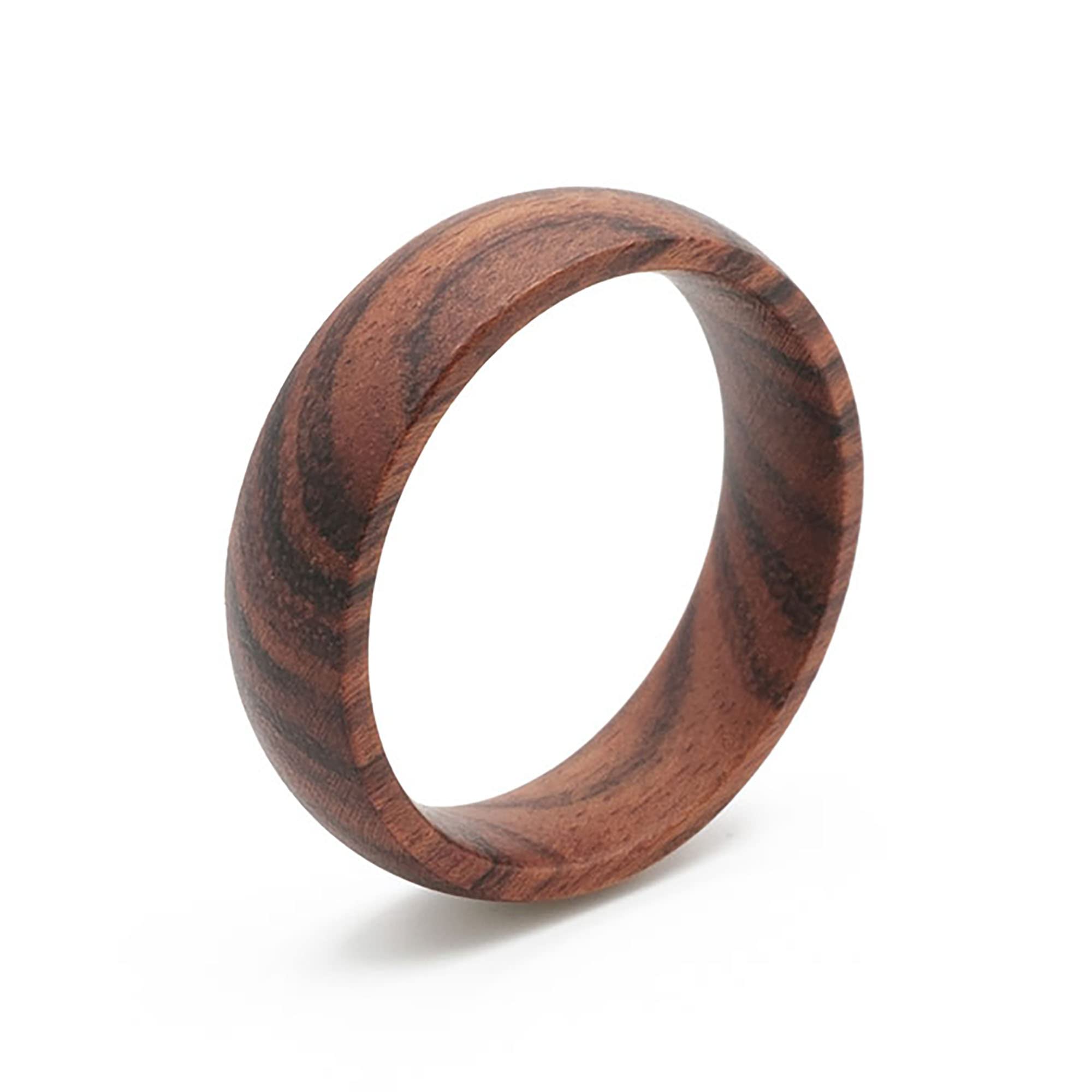 Bijoux durables faits main en bois véritable pour mariés - 4