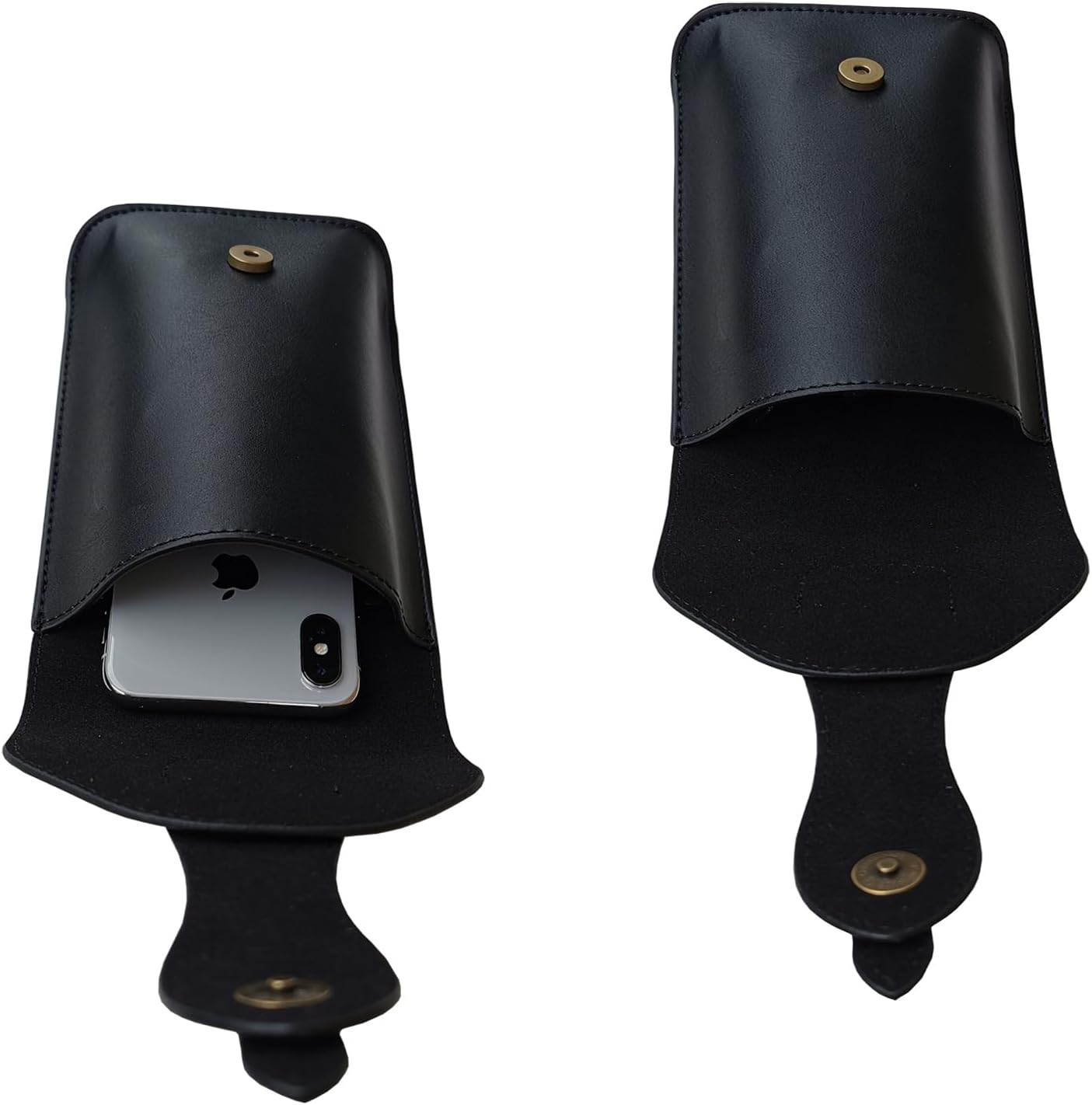 Larswon Belt Pouch, Renaissance Bag Medieval Leather Ren Faire Accessories Small Crossbody Belt Bag Cell Phone Pouch Renaissance Belt (Black - Fairy) - Image 5