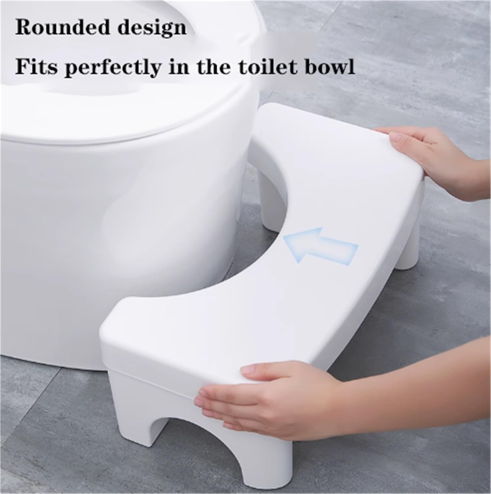 Kunststoff-Fußhocker, quadratisch, Töpfchenhocker for Kacken, Badezimmer-Fußstützenhocker, einfache Aufbewahrung, rutschfester Toilettenhocker for Erwachsene, Tragfähigkeit 300 Pfund, 15,3 Zoll