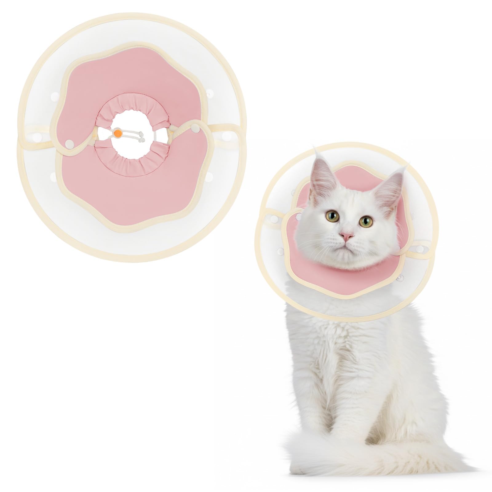 Supet Weiche Halskrause Katze–2-in-1 Wasserdichtes Design fü