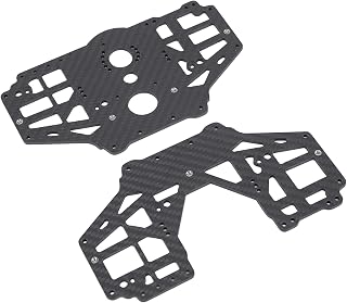 Pwshymi Chassis Side Protection Plates Black Heavy Duty Protection Left and Right 2 Piece Carbon Fiber Chassis Side Plate Set for Losi LMT 1:8 4WD Solid Axle
