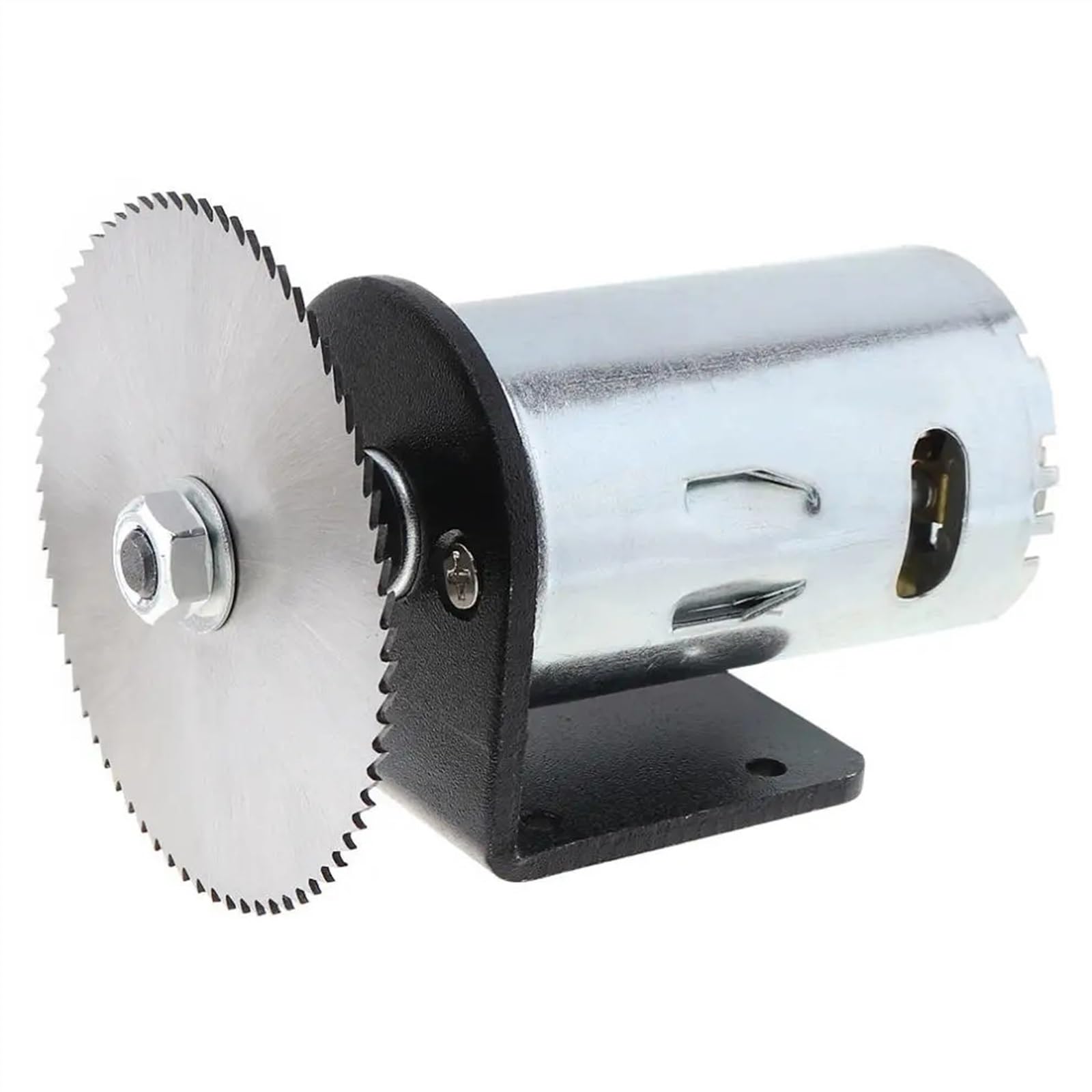 Zestaw stołowych pilarek tarczowych z silnikiem 24 V-555, uchwytem montażowym z łożyskiem kulkowym i brzeszczotem 60 mm do cięcia/polerowania/grawerowania