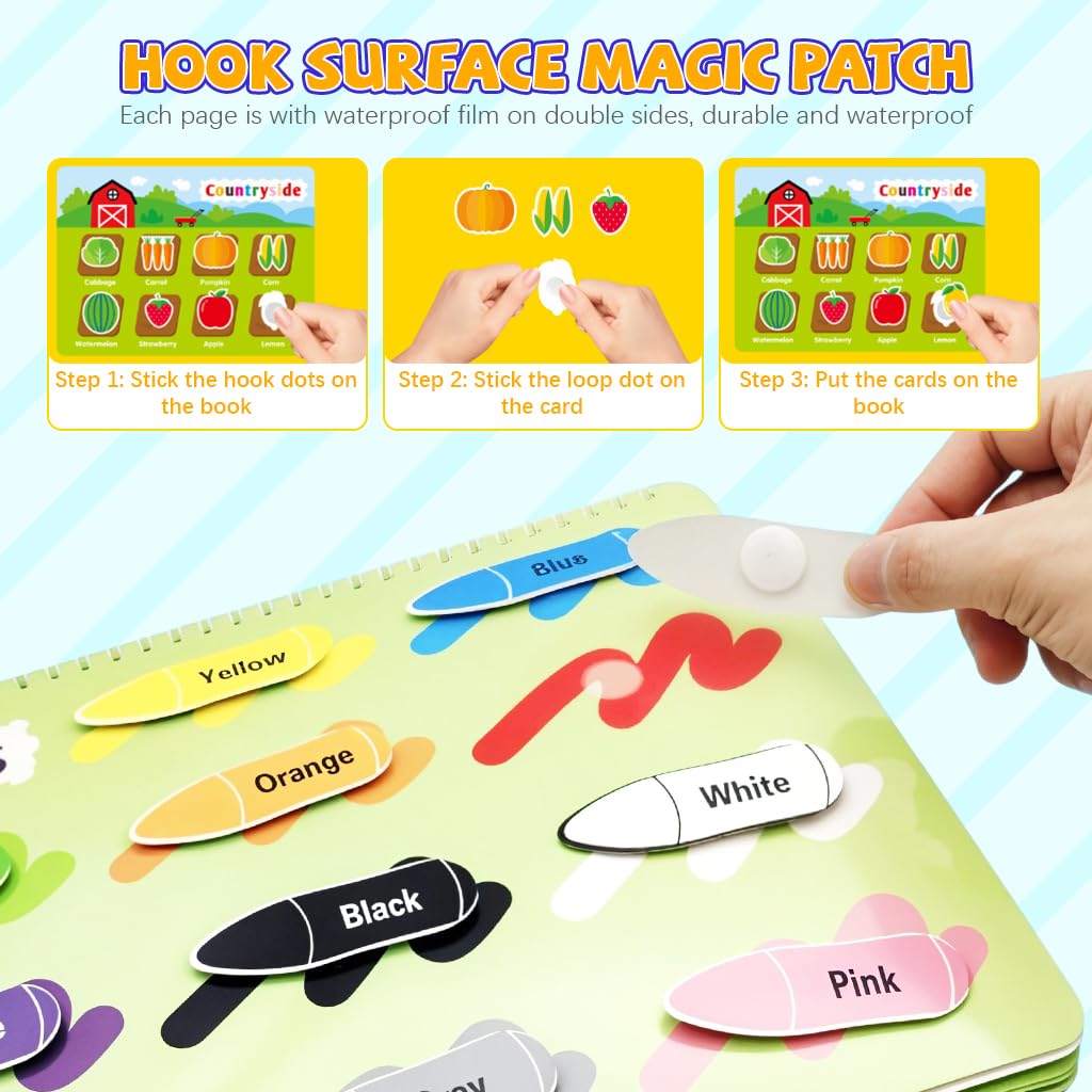 SNOWIE SOFT® Busy Binder Book for Toddlers 1-3, 12 Themes Design Early Educational Montessori Busy Board for Kids, Autism Sensory Toys, Activity Binder, Educational Toys for 3 Year Old 3