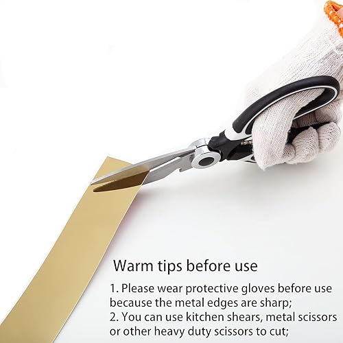 Miniatura 5 de Moldura metalizada dorada para pared, de acero inoxidable, para despegar y pegar, acabado similar a un espejo, tira autoadhesiva para techo, marco