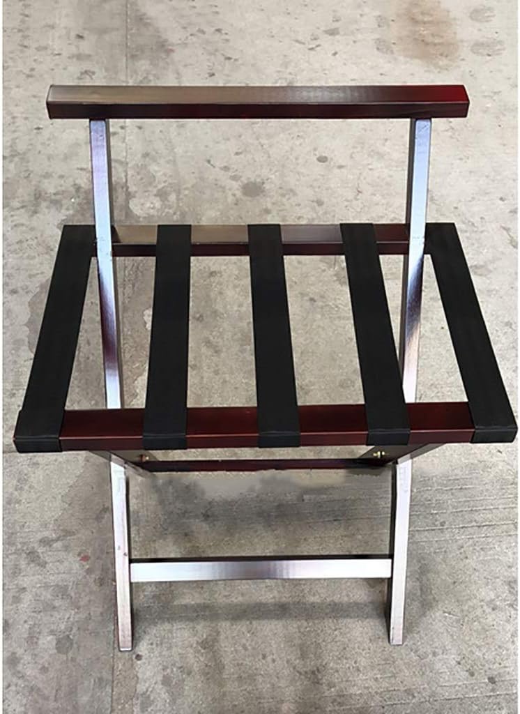Luggage Rack, Folding Luggage Rack Folding Luggage Rack with Backrest Hotel Bedroom Suitcase Support Travel Bag Holder,One Color