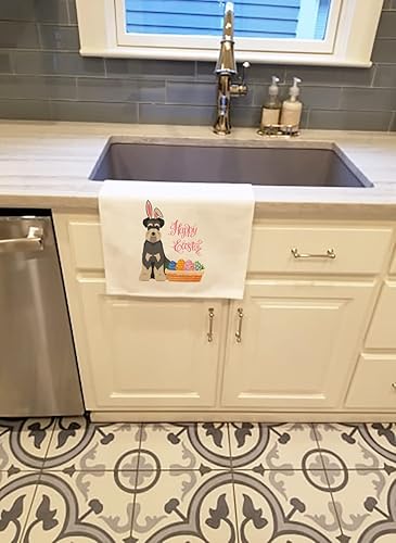 Miniatura 7 de Caroline's Treasures WDK4939WTKT - Juego de 2 toallas de cocina blancas de Pascua para perro de montaña bernés, 19 x 25 pulgadas, multicolor