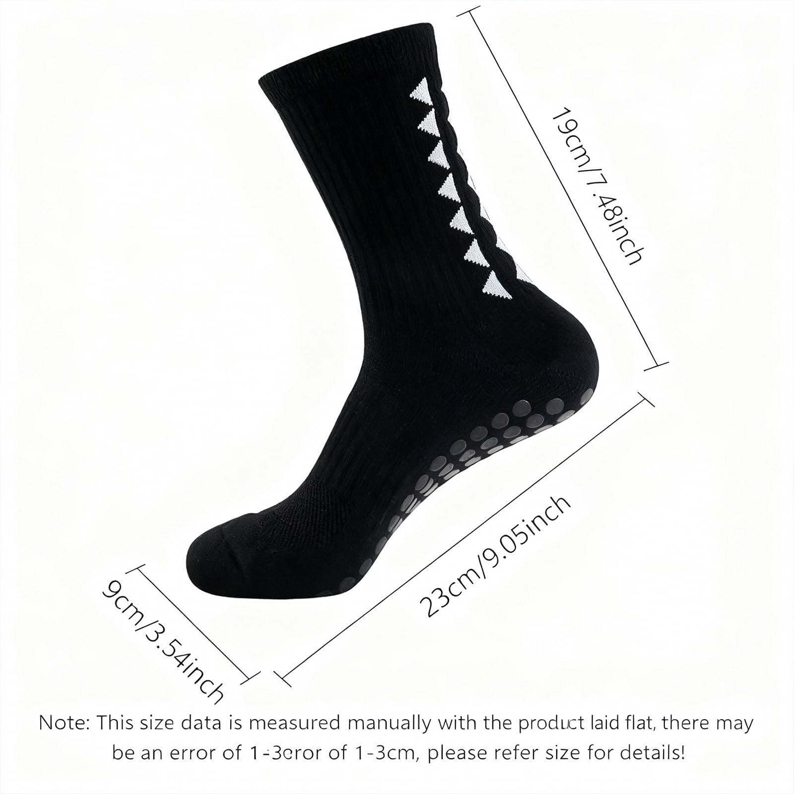 KU 6 Paia Calze da Calcio a Compressione Uomo Donna - Calze Antiscivolo con Ammortizzazione & Grip Totale, Anti-Vesciche, Traspiranti - per Sport, Tennis, Fitness, Corsa (Taglia 43-46)