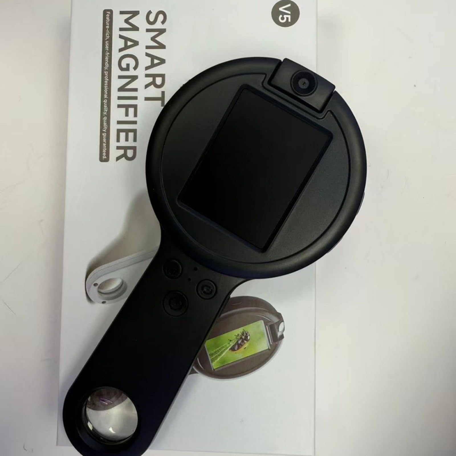 Microscopio digitale tascabile per bambini, con display IPS da 2,4 pollici, ingrandimento 100-500X, 16 luci LED, portatile, per esame di gioielli, giocattolo, regalo di compleanno, ragazzi e ragazze